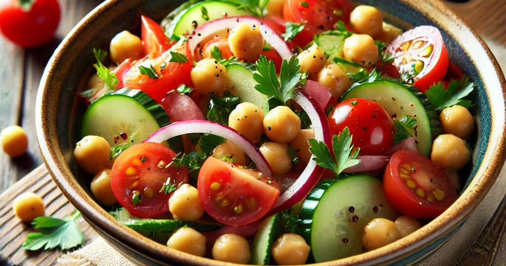 Mediterranean Chickpea Salad For One Person