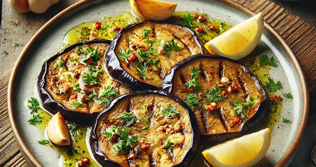 Mediterranean Roasted Eggplant For One Person